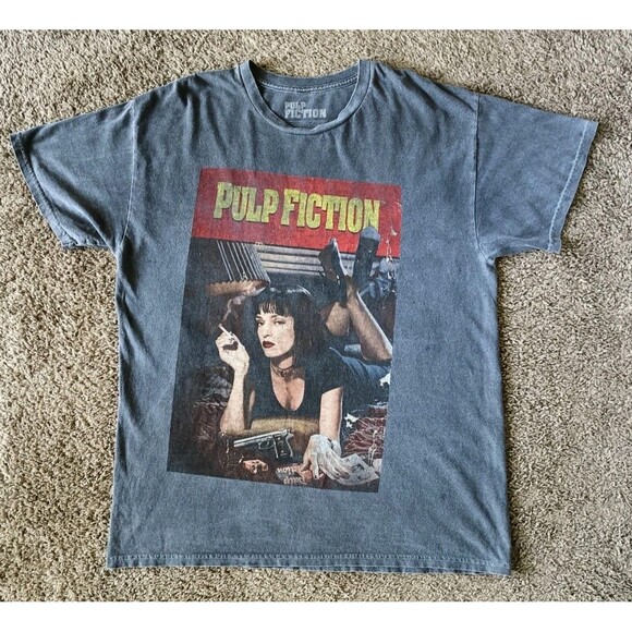 Pulp Fiction T-Shirt Men's Medium Gray Short Sleeve - Picture 1 of 6